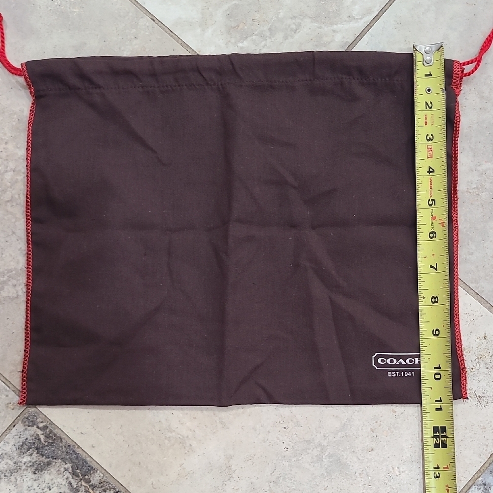 Coach Brown Bag with Red Accents - Picture 3 of 4